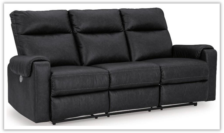 Ashley  Axtellton 3-Seater Carbon Leather Power Reclining Sofa