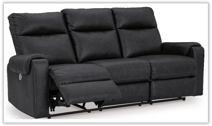 Ashley  Axtellton 3-Seater Carbon Leather Power Reclining Sofa