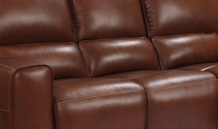 Leather Italia Broadway 3-Seater Brown Leather Power Reclining Sofa-jennifer furniture