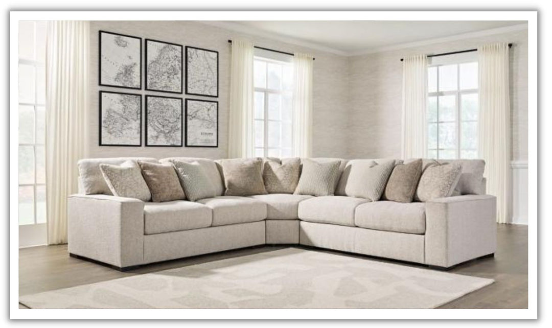 Ashley  Ballyton (3Pcs / 4Pcs) L-Shape Fabric Sectional Sofa in Sand