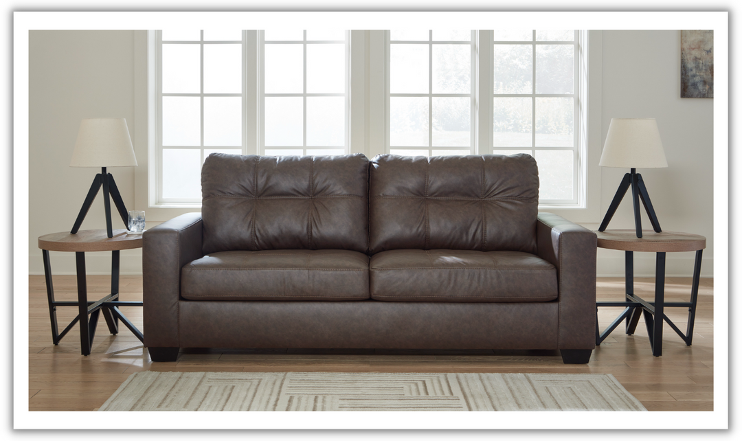 Barlin Mills Queen Sofa Sleeper in Faux Leather-Jennifer Furniture