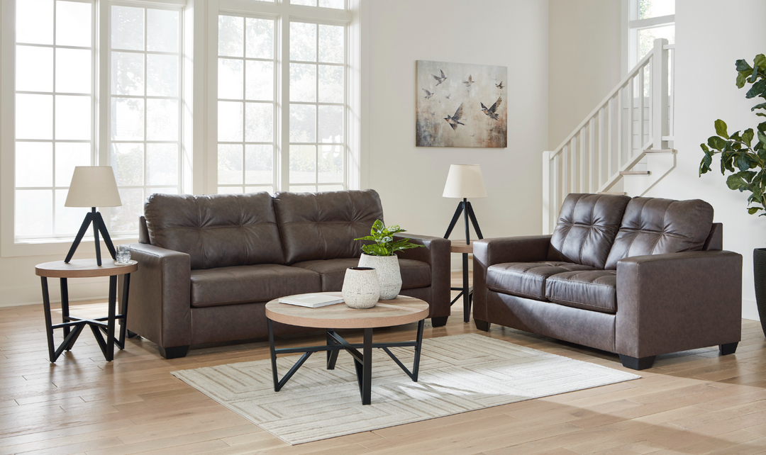 Barlin Mills Queen Sofa Sleeper in Faux Leather-Jennifer Furniture