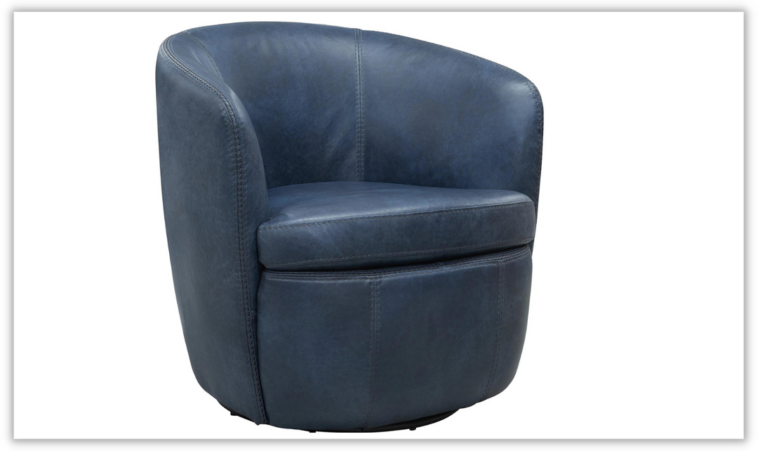 Barolo Leather Swivel Club Chair