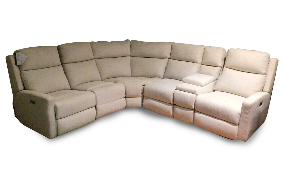 Bassett Appex 5-Pieces Power Recliner Sectional