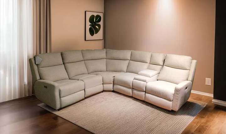 Bassett Appex 5-Pieces Power Recliner Sectional