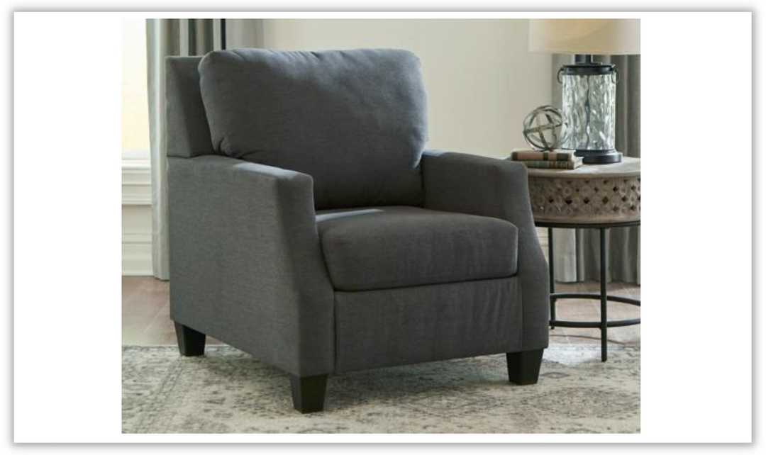 Bayonne 2-Piece Living Room Set in Charcoal