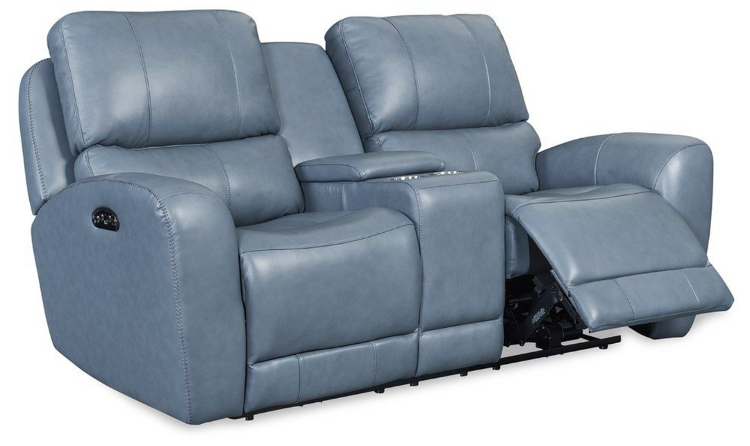 Bel Air Power Reclining Lay-Flat Loveseat + Power Headrest-jennifer furniture