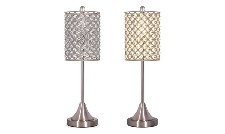 Bella 27" Bling Metal Table lamp (Set of 2)