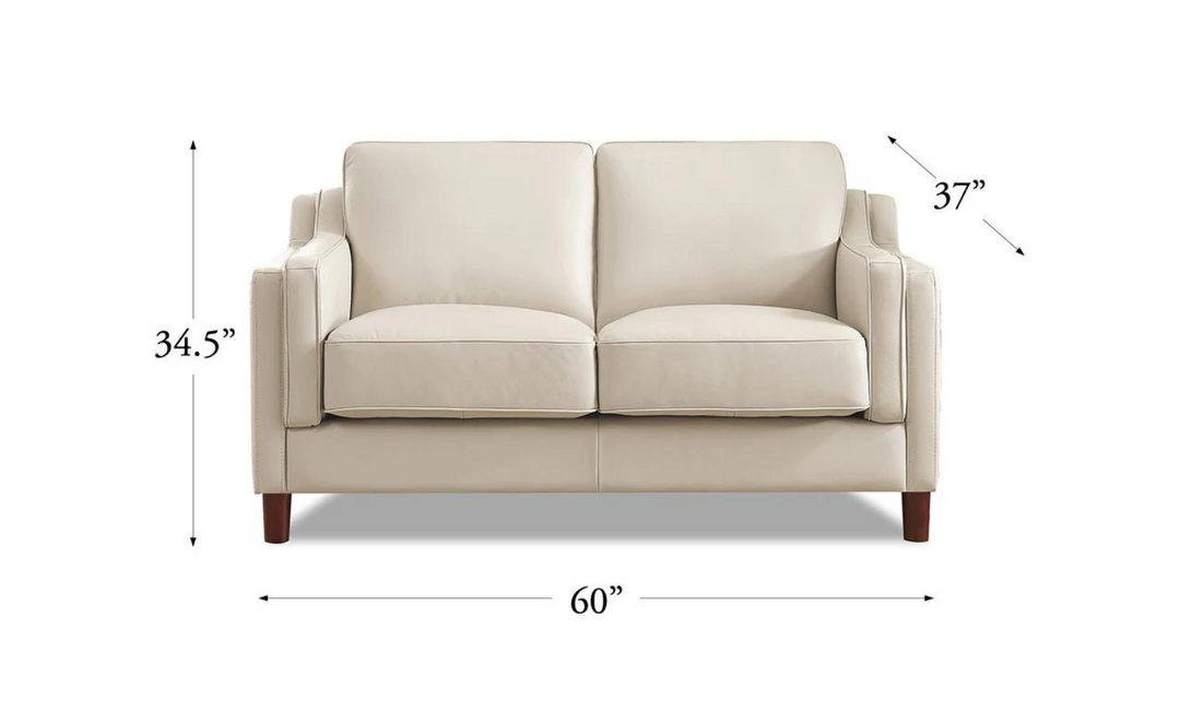 Bella Leather 2-Seater Loveseat