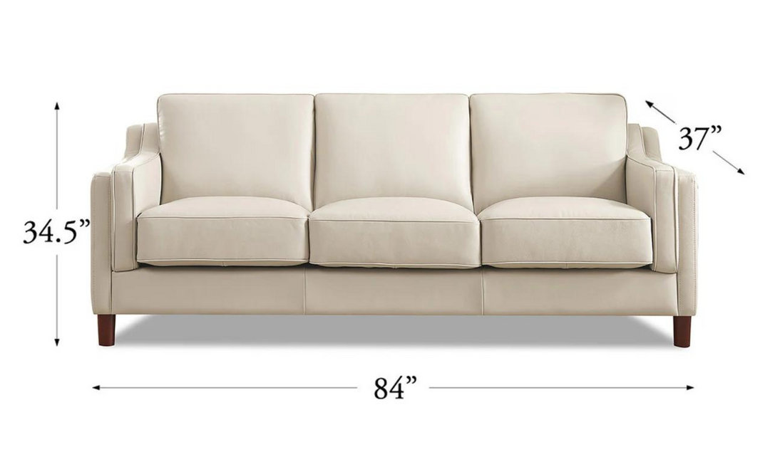 Bella Leather 3-Seater Sofa