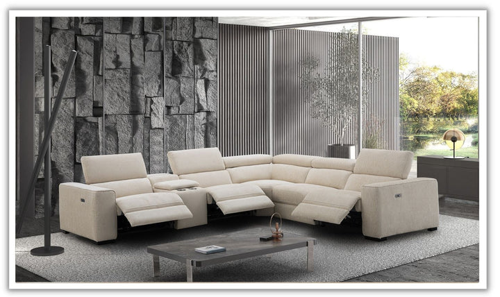 Jennifer Italia Incanto 4-Seater L-Shaped Leather Motion Sectional