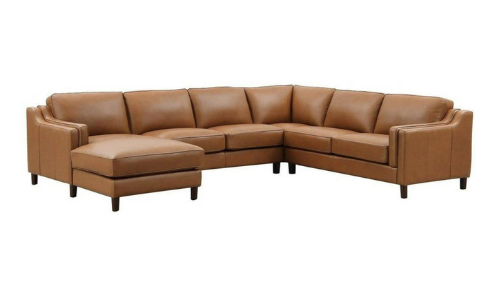 Bella U-Shape Leather Sectional Sofa with Chaise