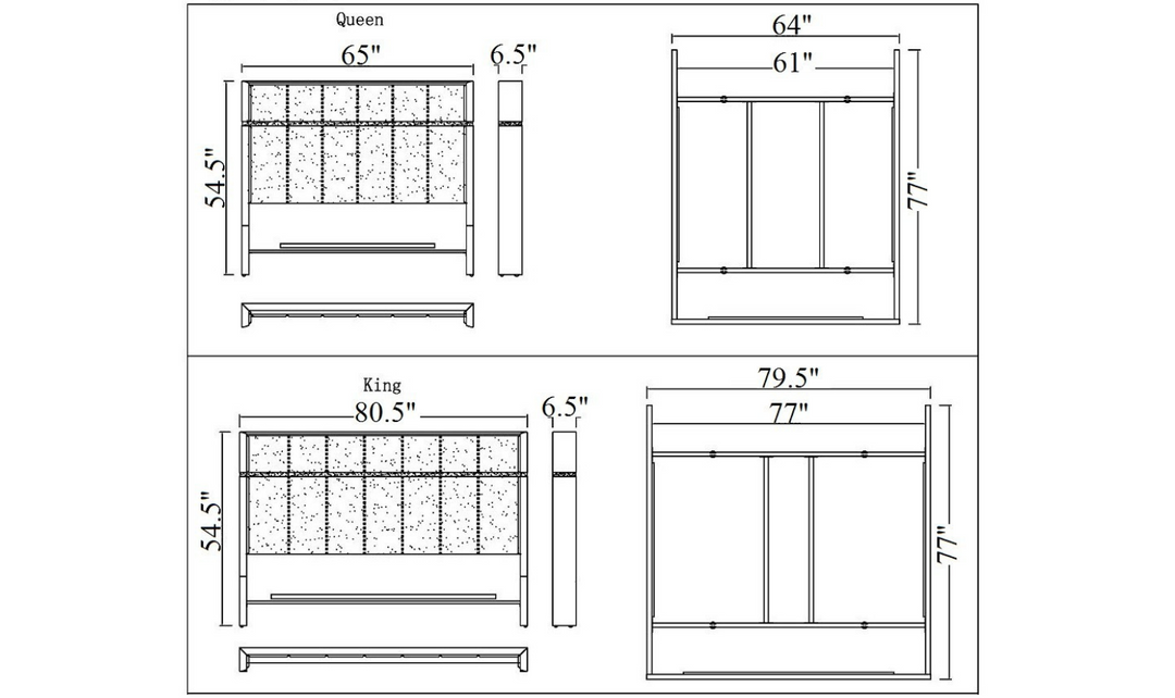 Eden-Rock Rectangular Wooden Bedroom Set - Jennifer Furniture