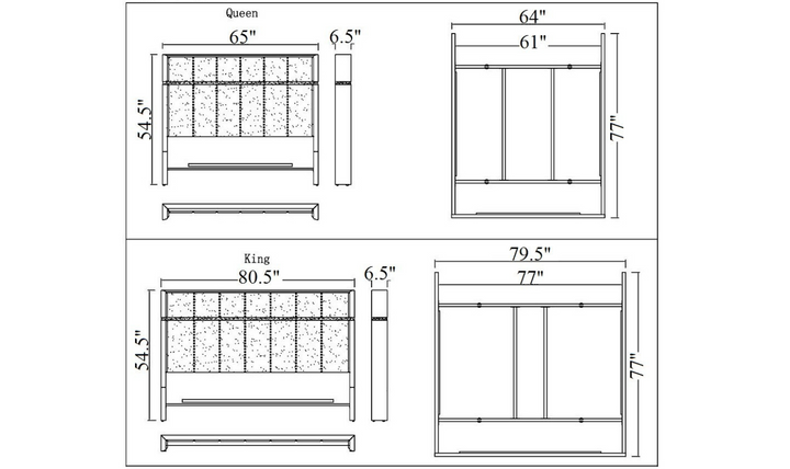 Eden-Rock Rectangular Wooden Bedroom Set - Jennifer Furniture