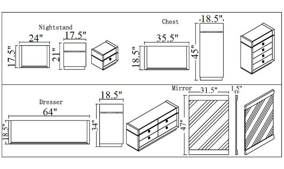 Eden-Rock Rectangular Wooden Bedroom Set - Jennifer Furniture