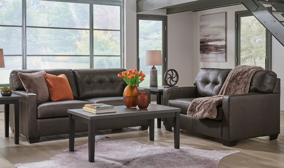 Ashley  Belziani 2-Seater Leather Sleeper Sofa (Full Size)