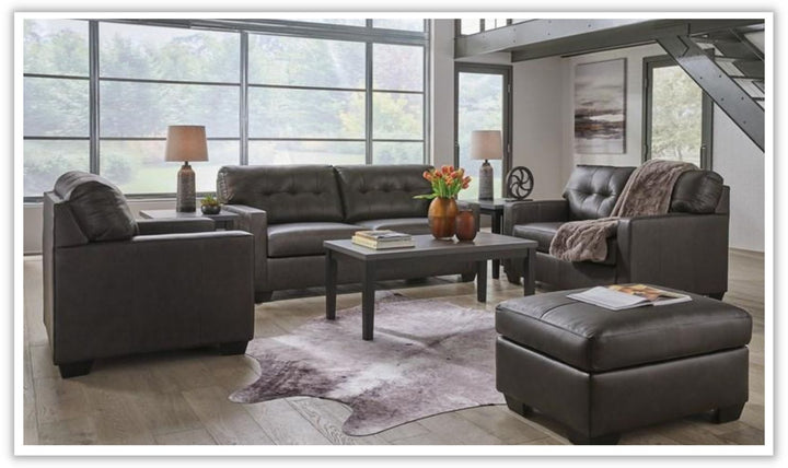 Belziani Leather Loveseat