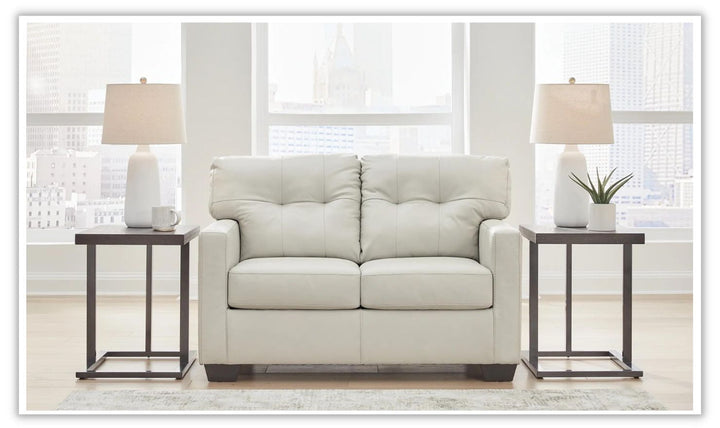 Belziani Leather Loveseat