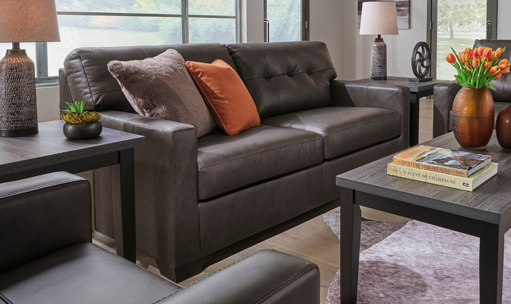 Ashley  Belziani 2-Seater Leather Sleeper Sofa (Full Size)