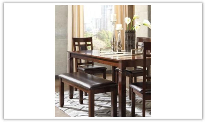 Bennox 6-Piece Wooden Dining Set in Brown