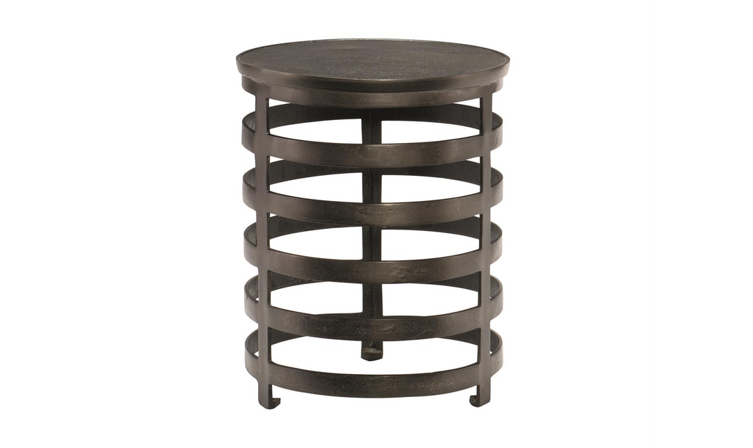 Bernhardt Apsley Chairside Table In Black Nickel Finish