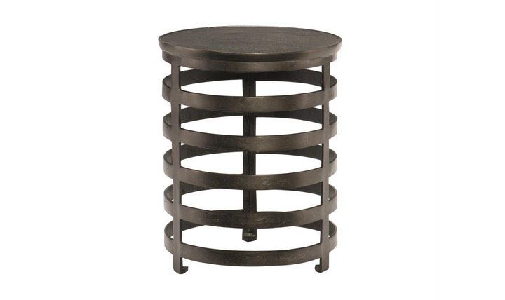 Bernhardt Apsley Chairside Table In Black Nickel Finish