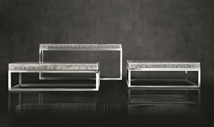 Bernhardt Arctic Rectangle Console Table With Acrylic Top