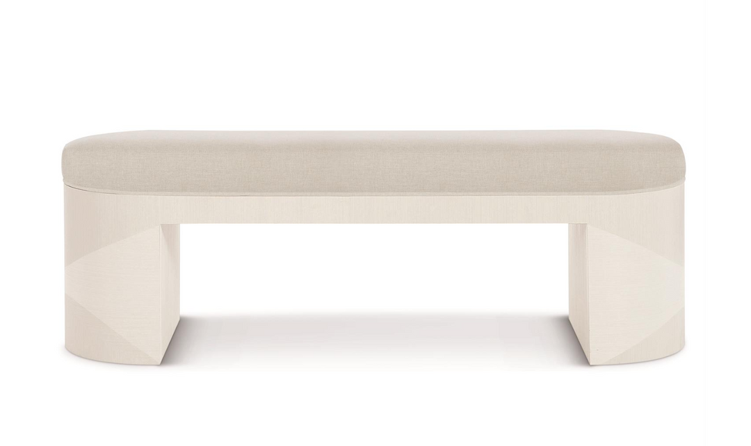 Bernhardt Axiom Fabric Upholstered Bench With Open Base-Jennifer Furniture