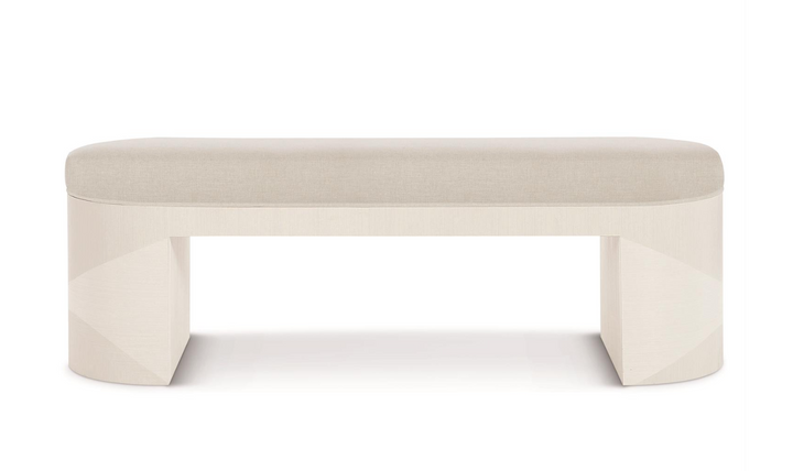 Bernhardt Axiom Fabric Upholstered Bench With Open Base-Jennifer Furniture