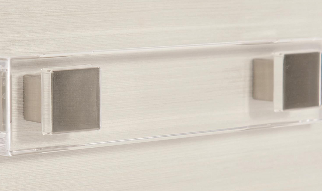 Bernhardt Axiom 5 Drawer Tall Chest in Linear White Finish