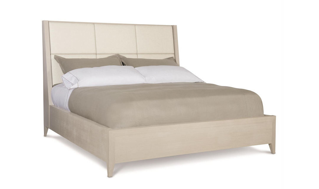 Bernhardt Axiom Wood Fabric Upholstered Tufted Panel Bed (King / Queen Size)