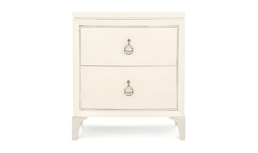 Bernhardt Calista 2 Drawers Nightstand In Pearl-Jennifer Furniture