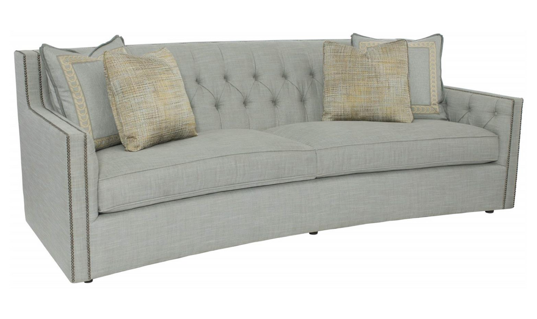 Bernhardt Candace 3-Seater Tufted Fabric Sofa With Reversible Seat Cushions-Jennifer Furniture