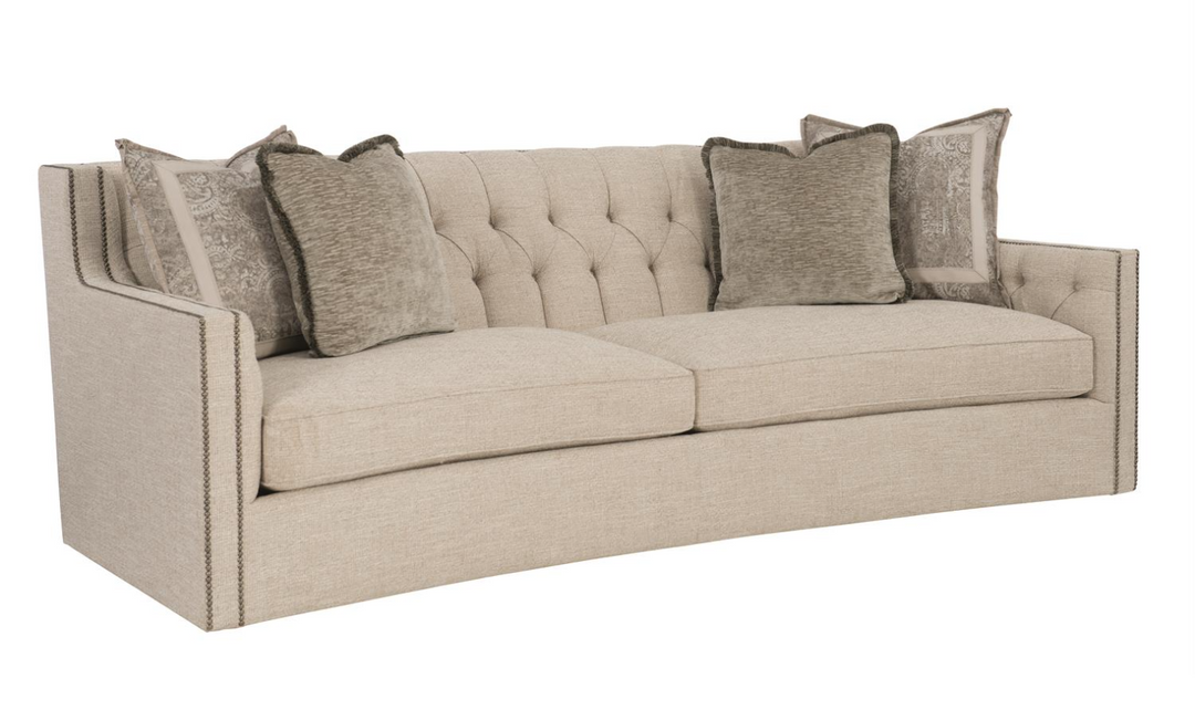 Bernhardt Candace 3-Seater Tufted Fabric Sofa With Reversible Seat Cushions-Jennifer Furniture