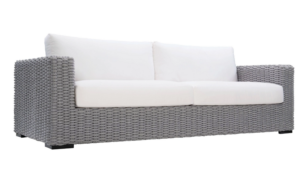 Bernhardt Capri 2-Seater Outdoor Sofa with Track Arms in Gray-Jennifer Furniture