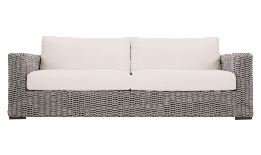 Bernhardt Capri 2-Seater Outdoor Sofa with Track Arms in Gray-Jennifer Furniture