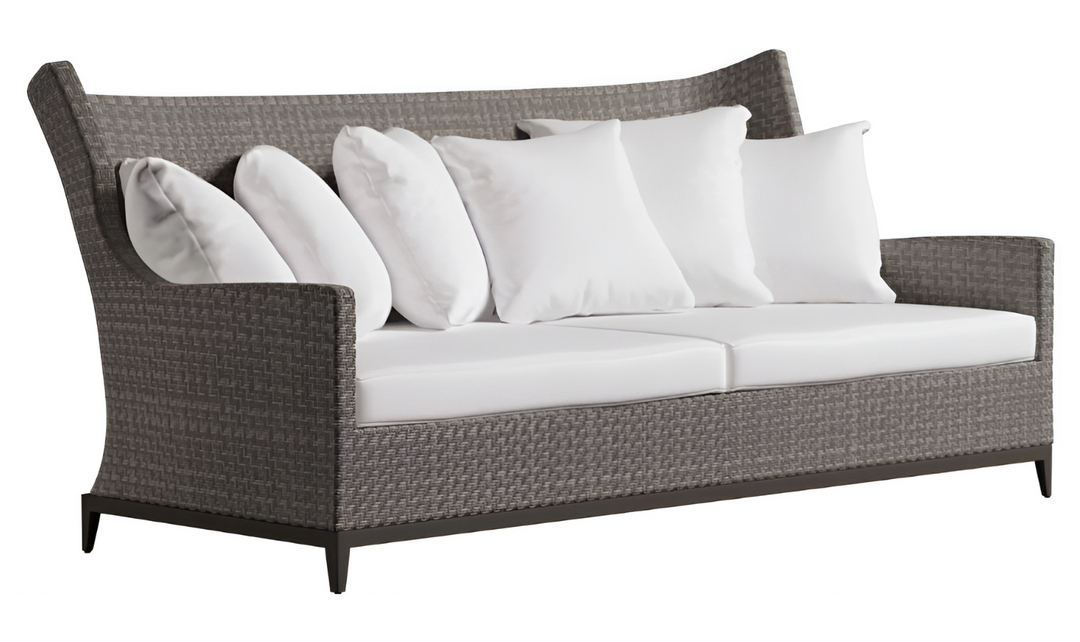 Bernhardt Captiva 3-Seater Fabric Outdoor Sofa In Pewter Gray-Jennifer Furniture