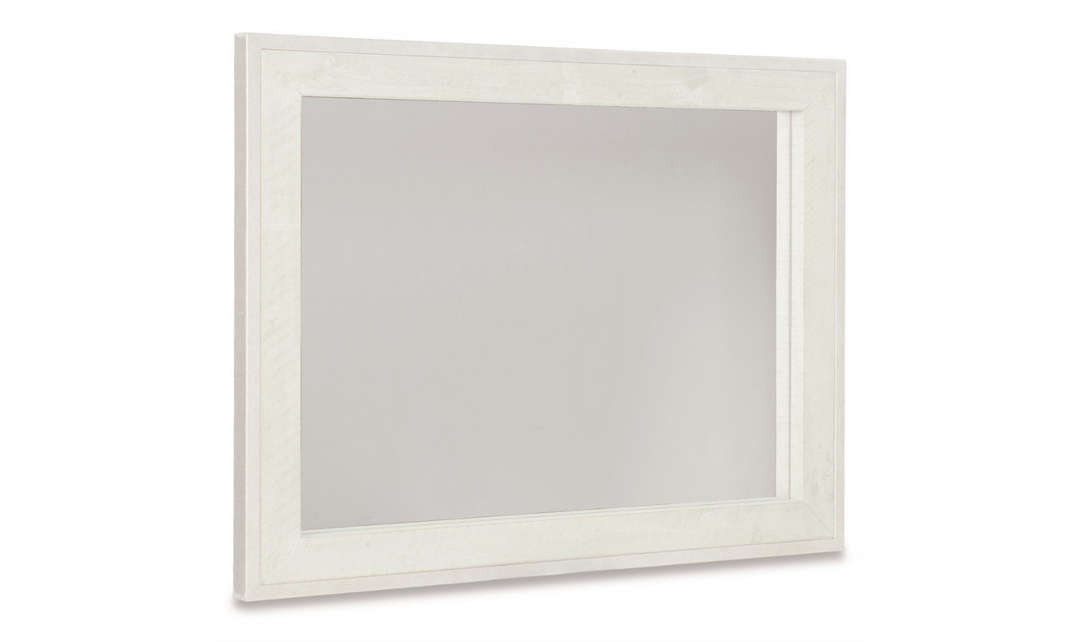 Bernhardt Denys Mirror In Glazed Silver-Jennifer Furniture