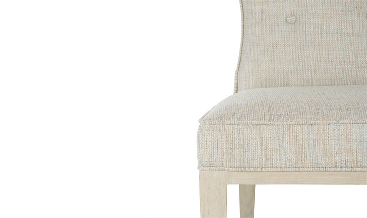 Bernhardt East Hampton Gray Fabric Upholstered Wooden Side Chair-Jennifer Furniture