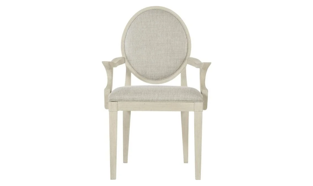 Bernhardt Fabric Upholstered Hampton Arm chair with Oval Back-Jennifer Furniture