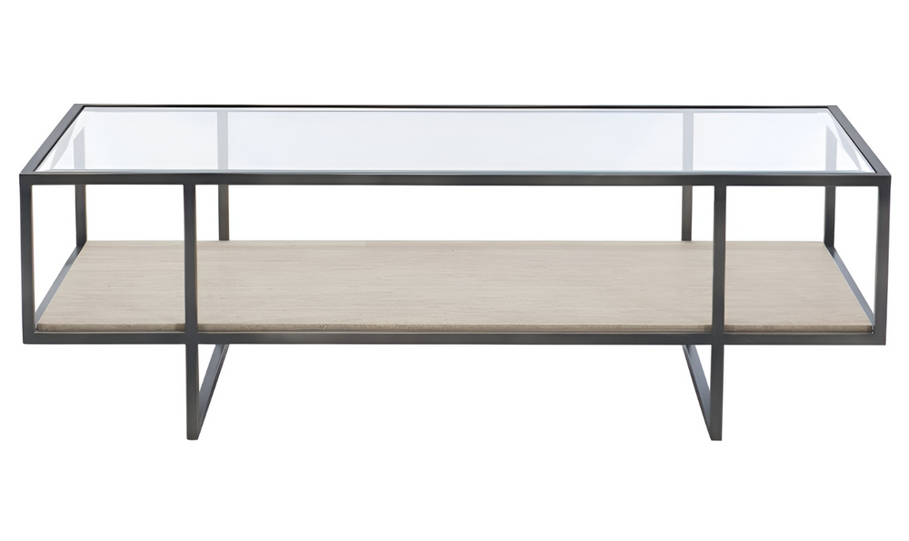 Bernhardt Harlow Rectangle Cocktail Table with Adjustable Glides-Jennifer Furniture