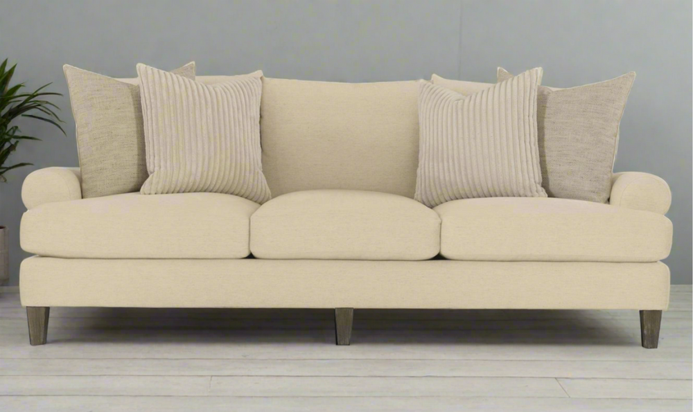 Bernhardt Isabella 3-Seater Fabric Sofa in Cream-Jennifer Furniture