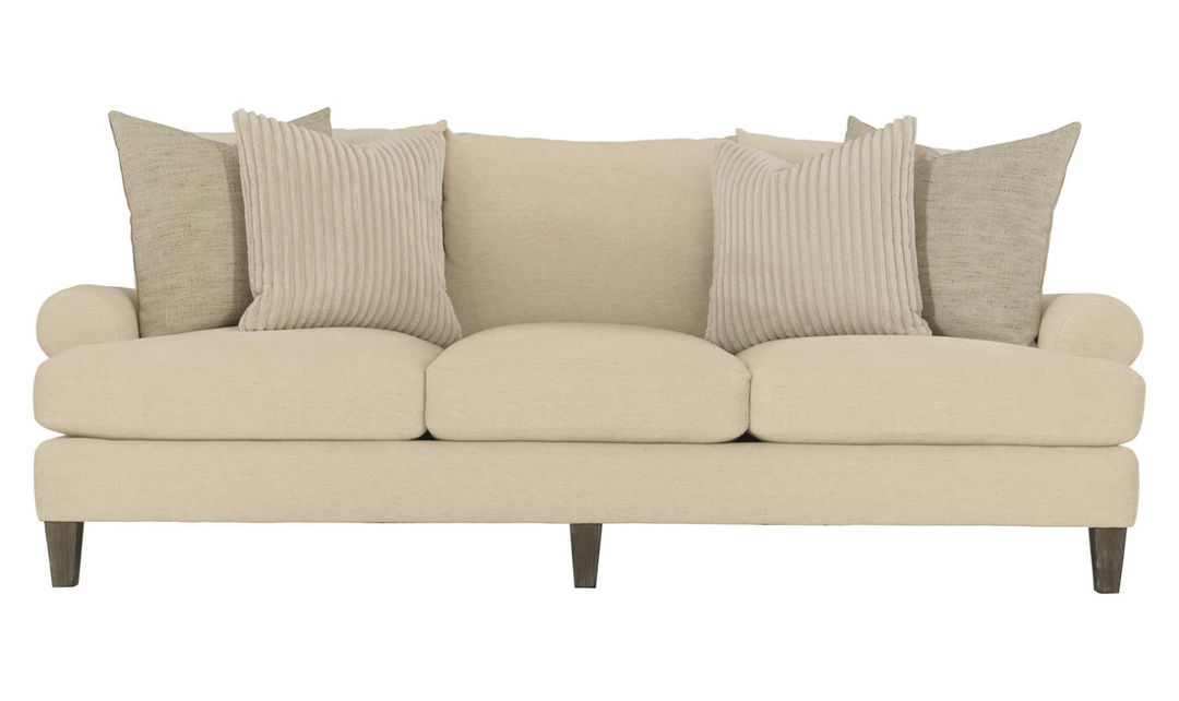 Bernhardt Isabella 3-Seater Fabric Sofa in Cream-Jennifer Furniture