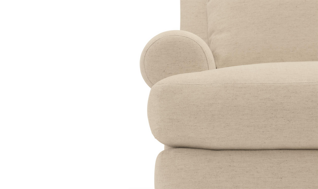 Bernhardt Isabella Fabric Chair with Rolled Arms and Wood Legs-Jennifer Furniture