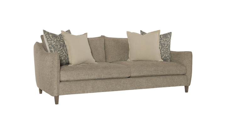 Bernhardt Joli 2-Seater Stationary Fabric Sofa in Brown