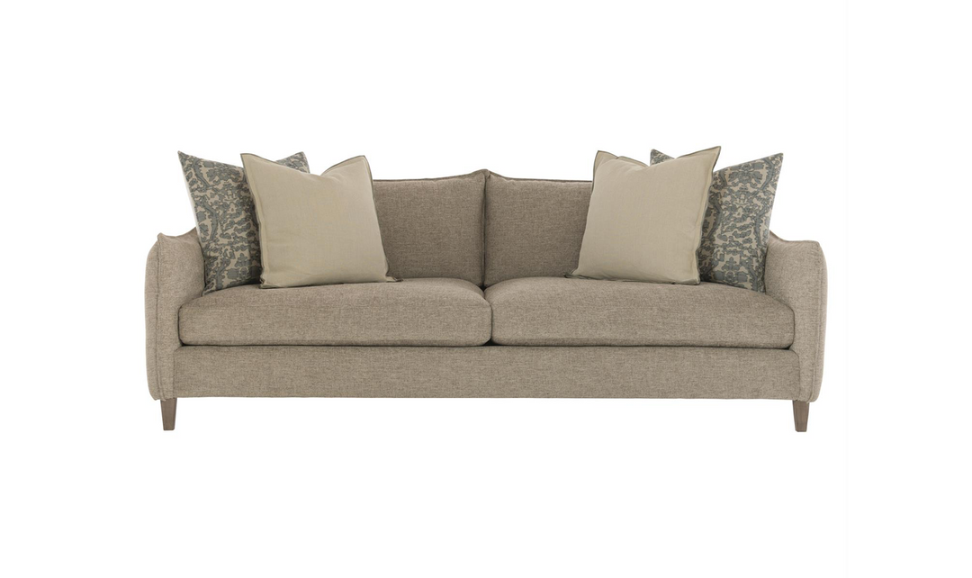 Bernhardt Joli 2-Seater Stationary Fabric Sofa in Brown