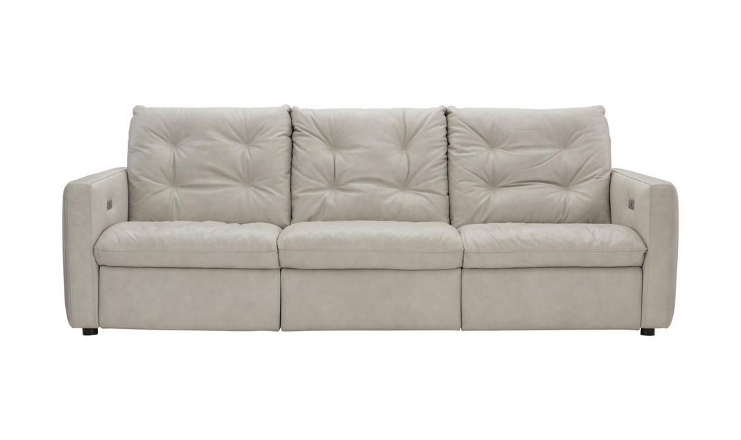 Bernhardt Kaya 3-Seater Leather Power Motion Sofa with USB Port