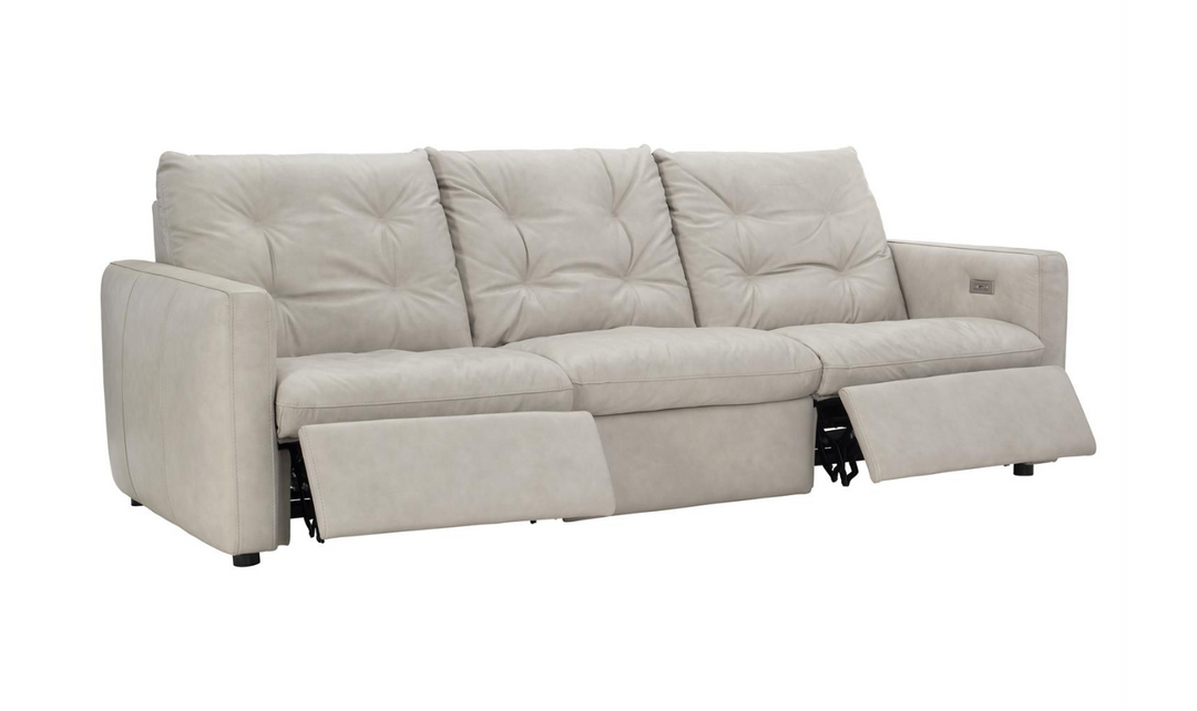 Bernhardt Kaya 3-Seater Leather Power Motion Sofa with USB Port