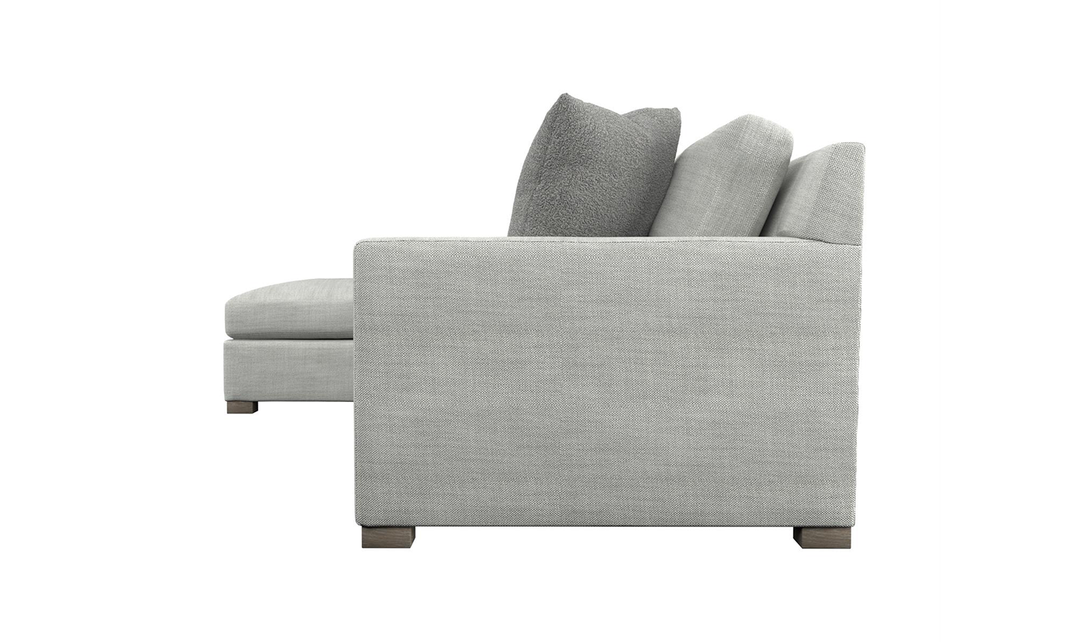 Bernhardt Kelsey Sectional L Shaped 3-Piece Sofa In Gray