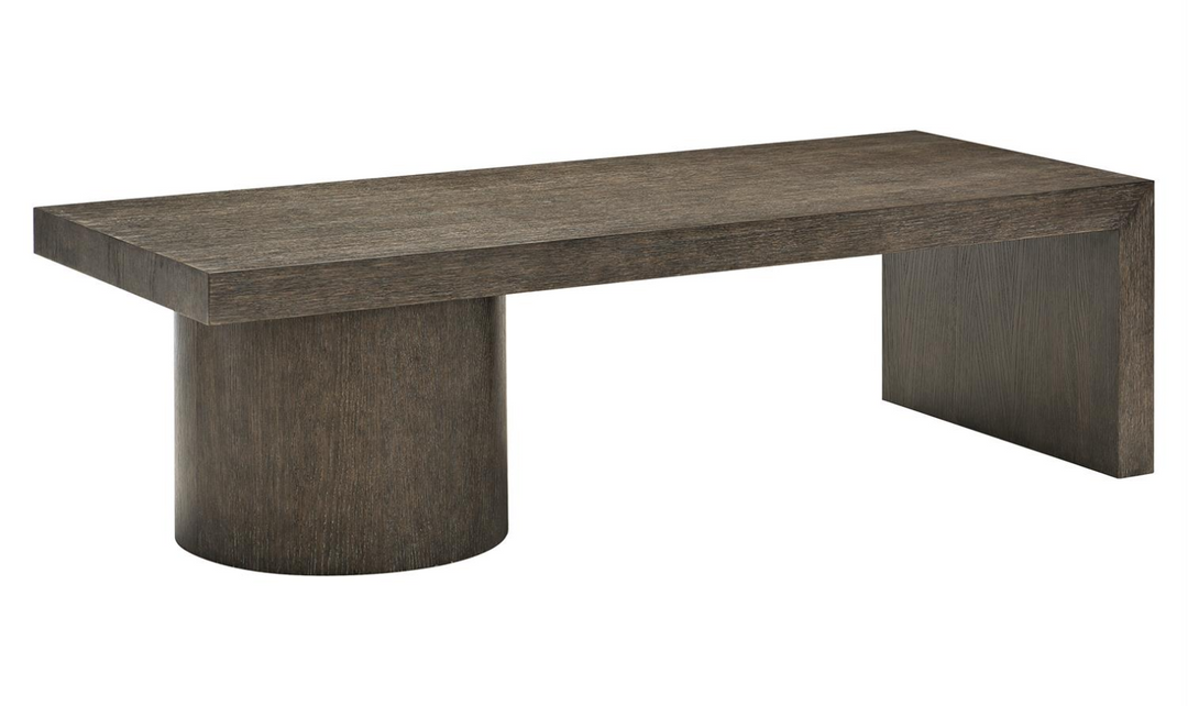 Bernhardt Linea Wooden Contemporary Cocktail Table with Pedestal Base-Jennifer Furniture